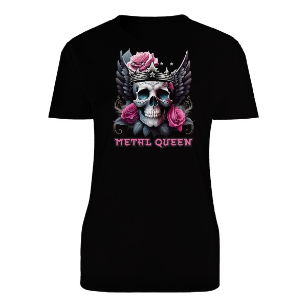 Tričko s potiskem Metal queen (metalová královna)